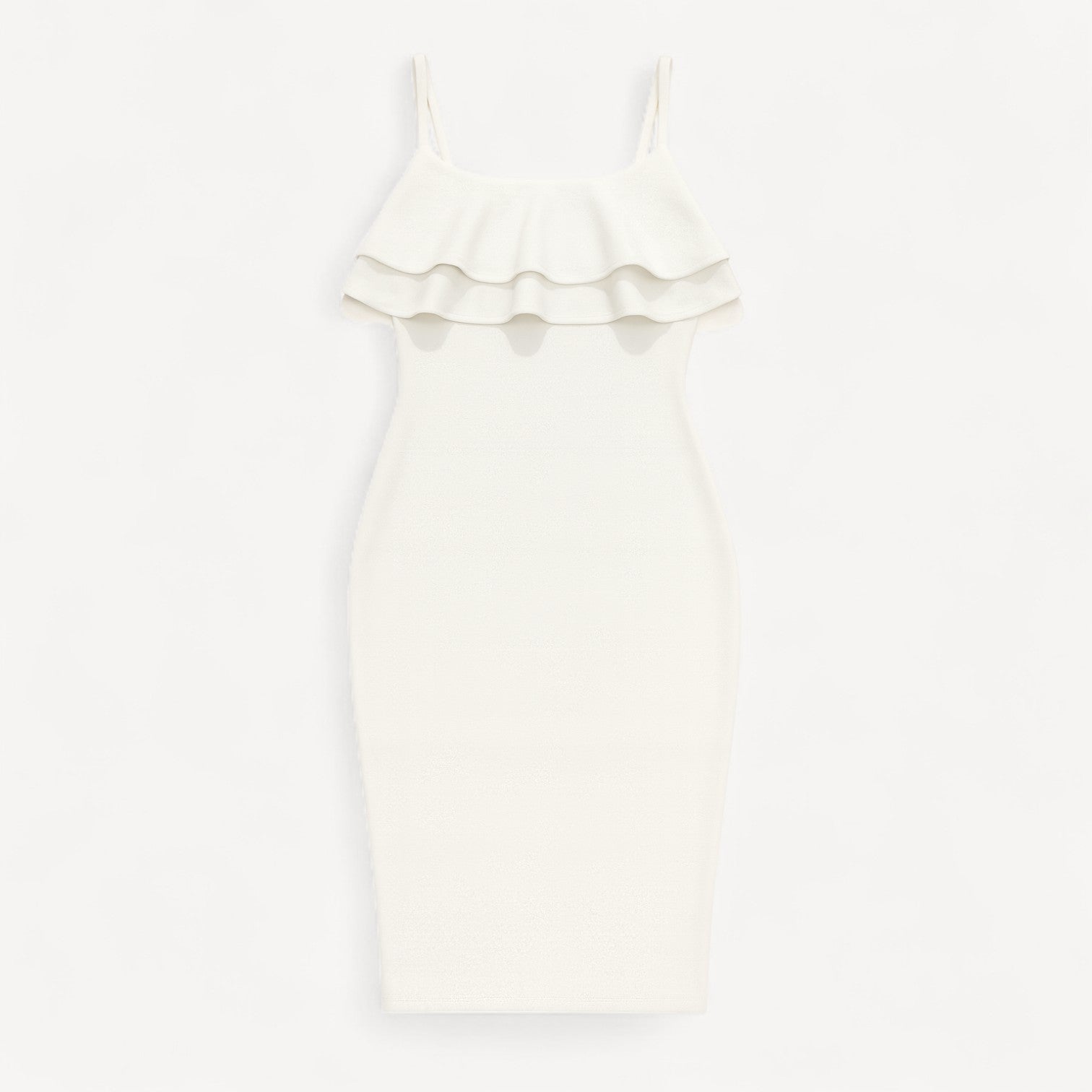 Ruffle Front Midi Dress