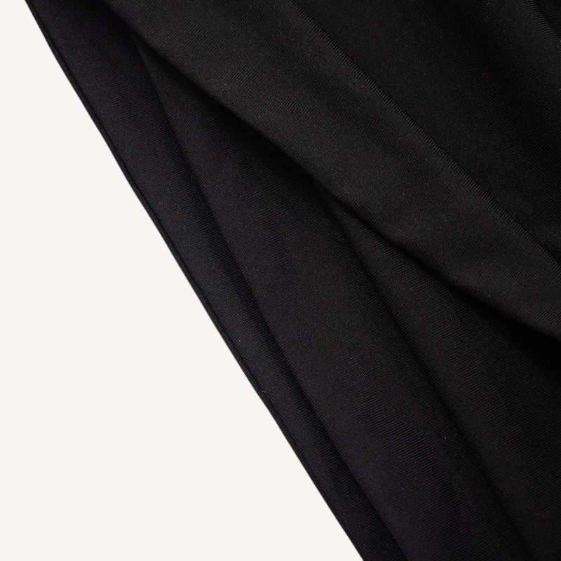 Black Halter Wrap Top