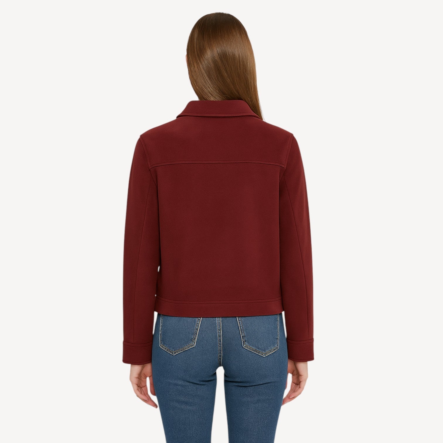 Button Front Suede Jacket