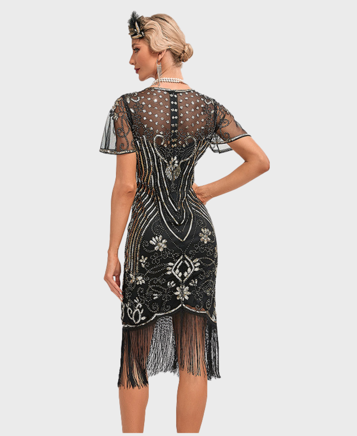 Gatsby Vintage Sequin Fringe Dress