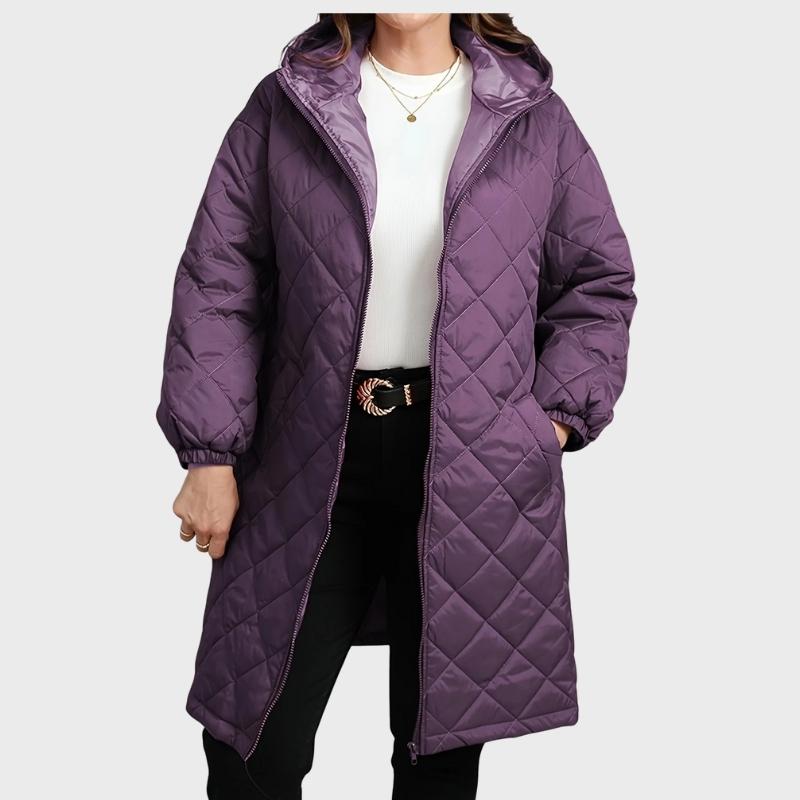Women’s Long Quilted Hooded Coat