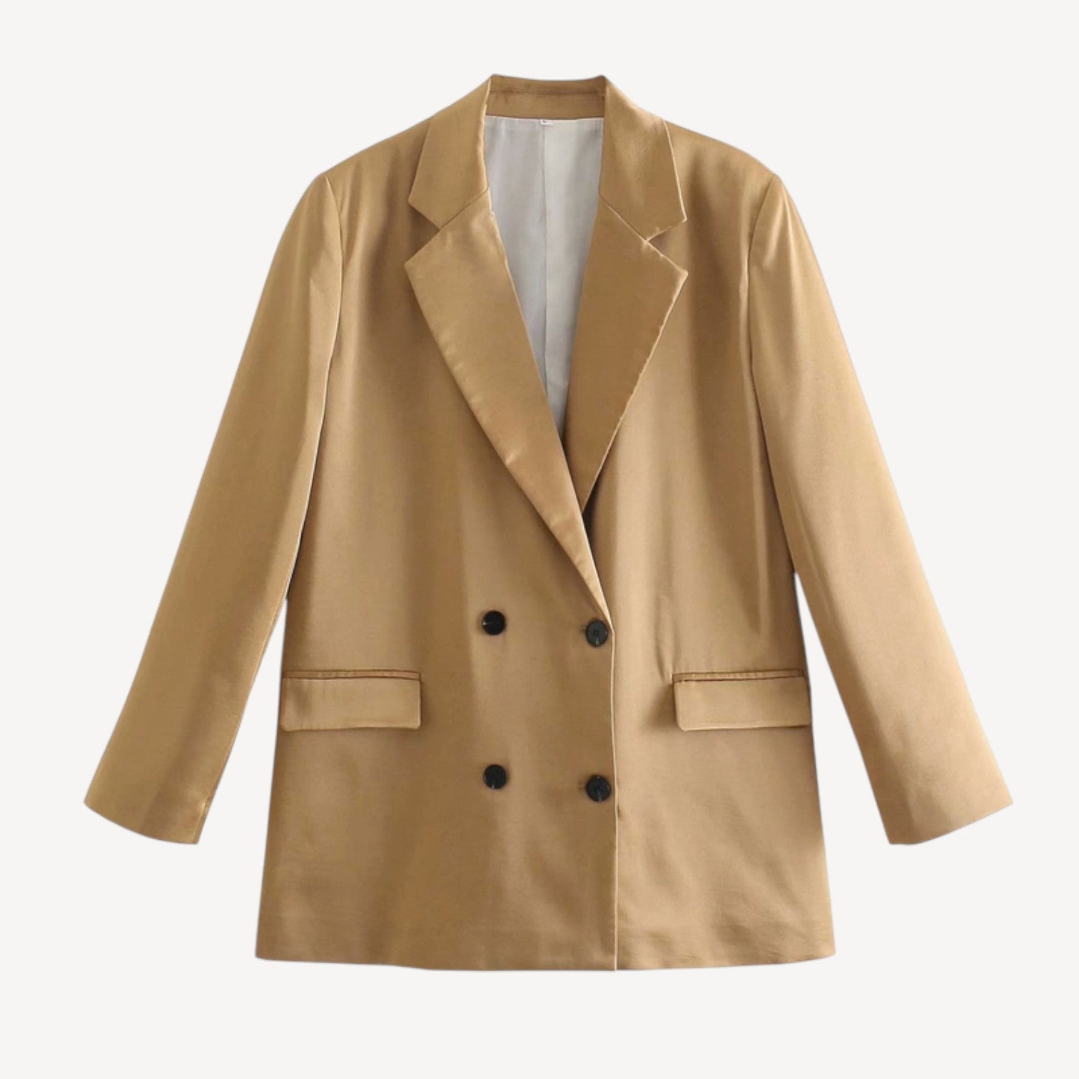 Camel Oversized Double Blazer