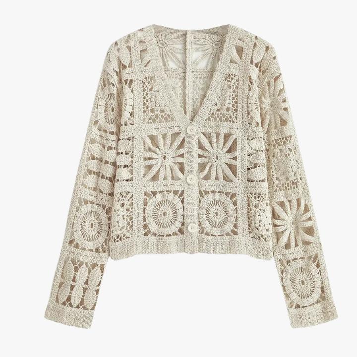 Women's Lightweight Crochet Cardigan