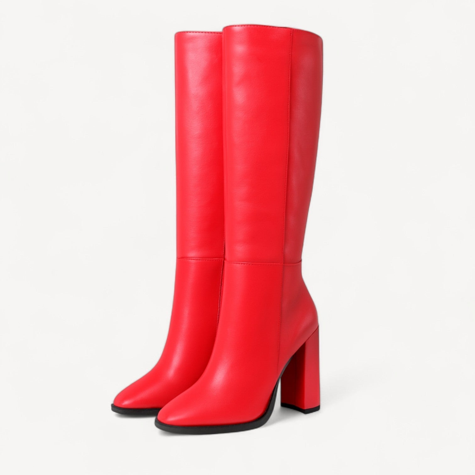 Davies | Women’s Knee High Leather Boots with Zipper