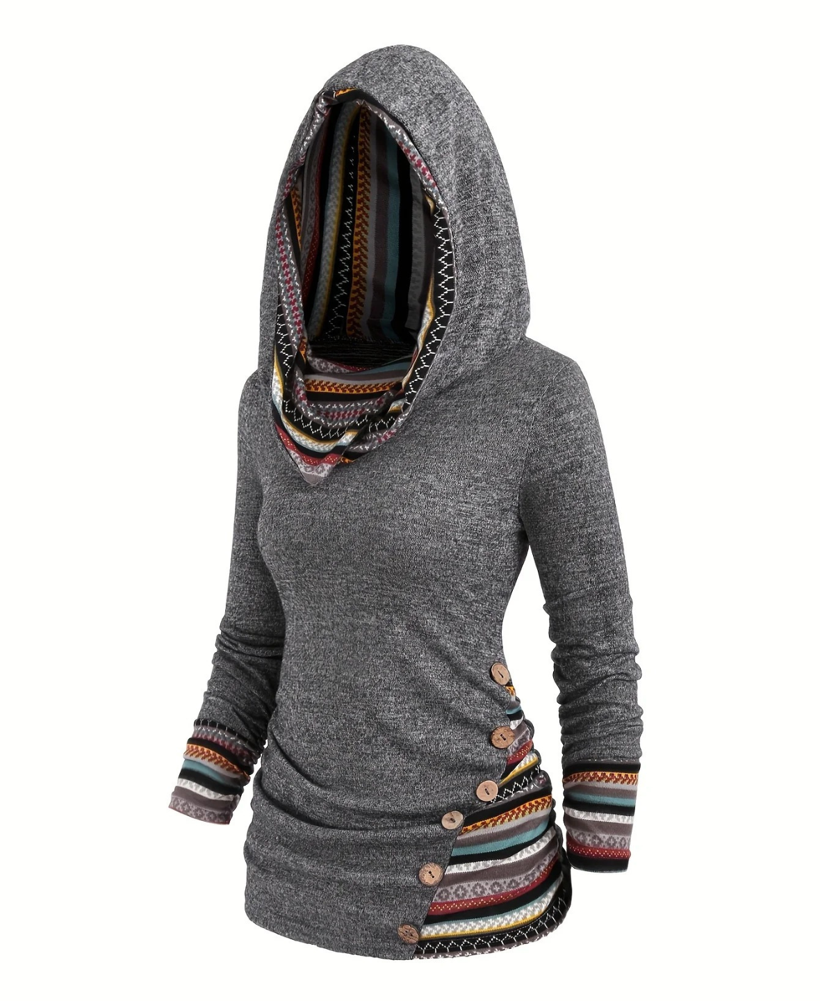 Liora™ Patchwork Hooded Sweatshirt