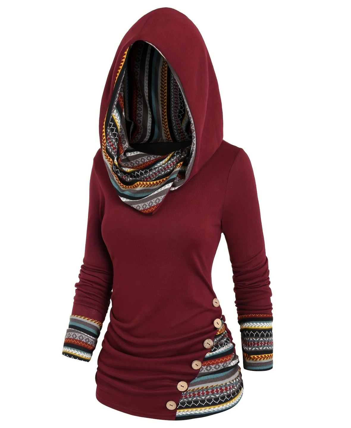 Liora™ Patchwork Hooded Sweatshirt