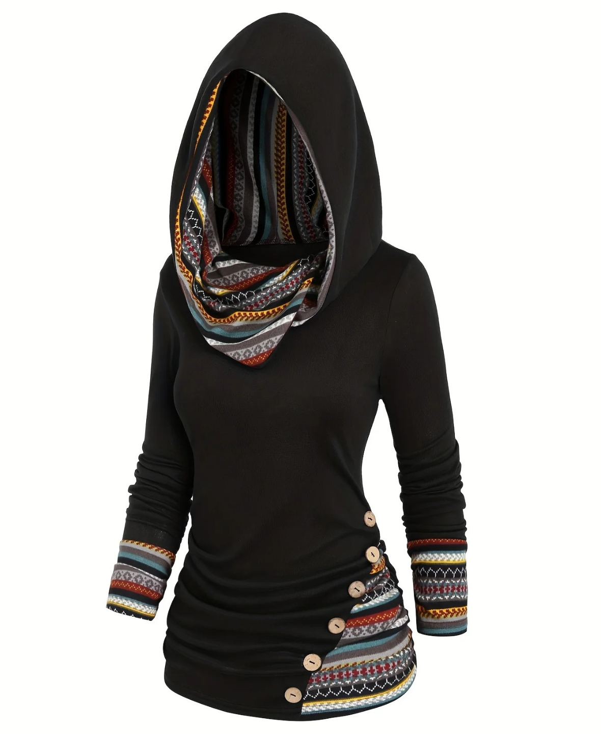 Liora™ Patchwork Hooded Sweatshirt