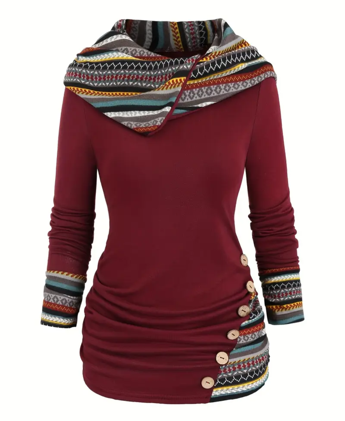 Liora™ Patchwork Hooded Sweatshirt