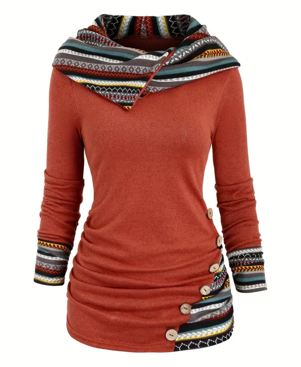 Liora™ Patchwork Hooded Sweatshirt