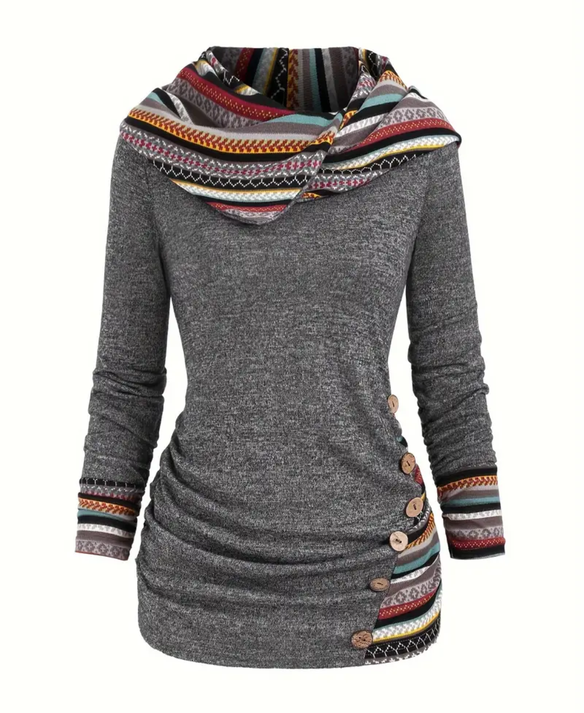 Liora™ Patchwork Hooded Sweatshirt