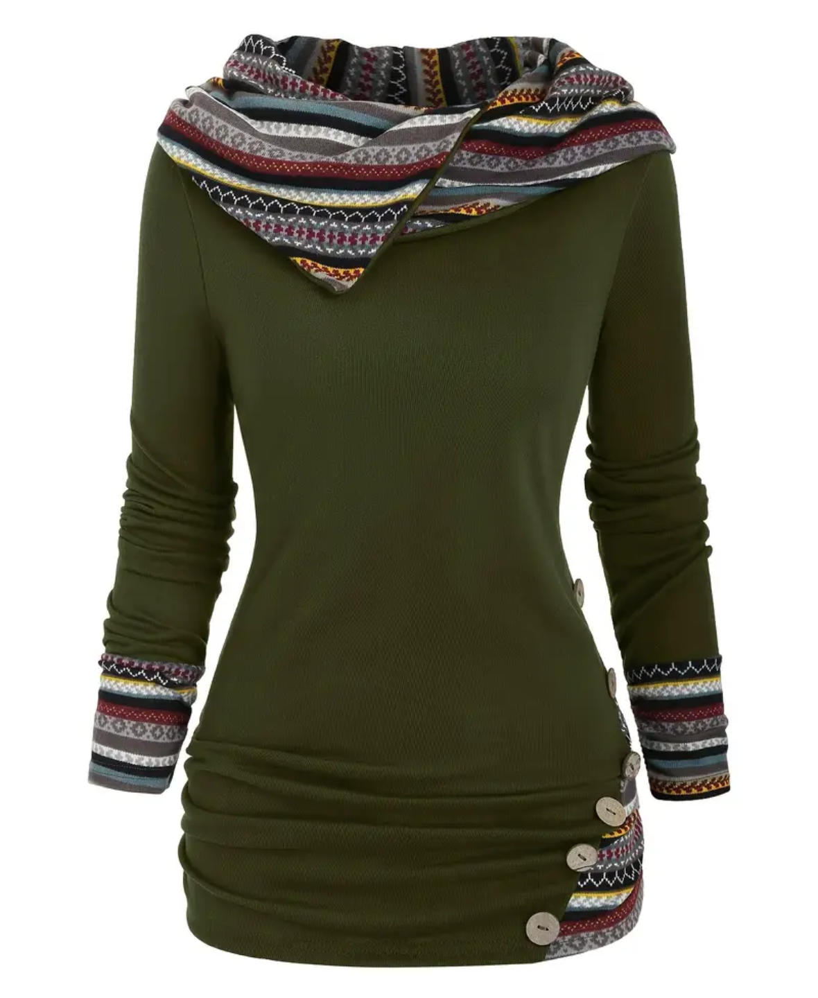 Liora™ Patchwork Hooded Sweatshirt