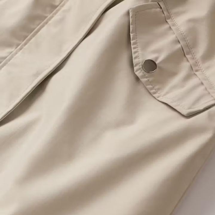 Women’s Hooded Zip-Up Trench Coat