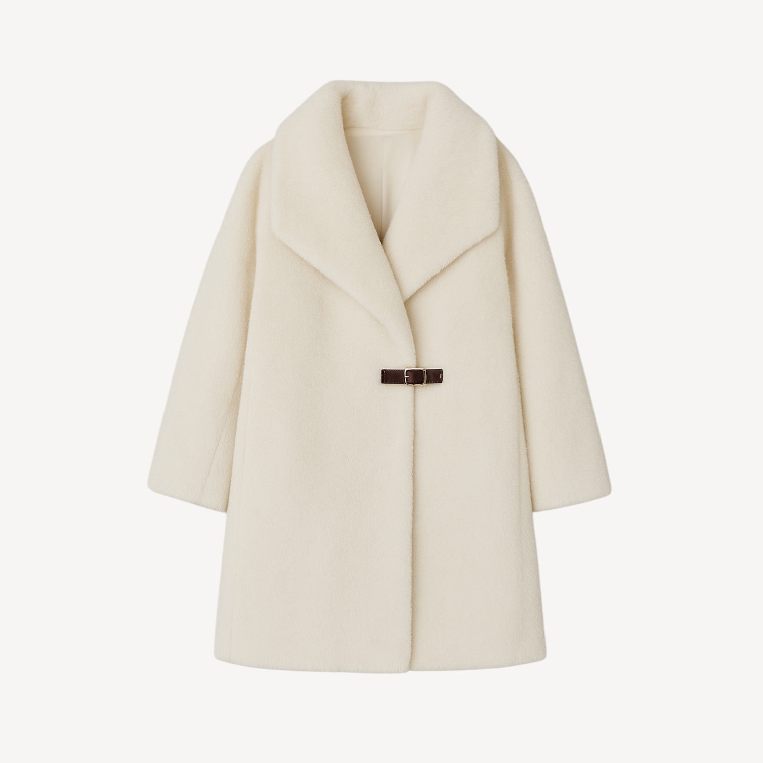 White Belted Faux Fur