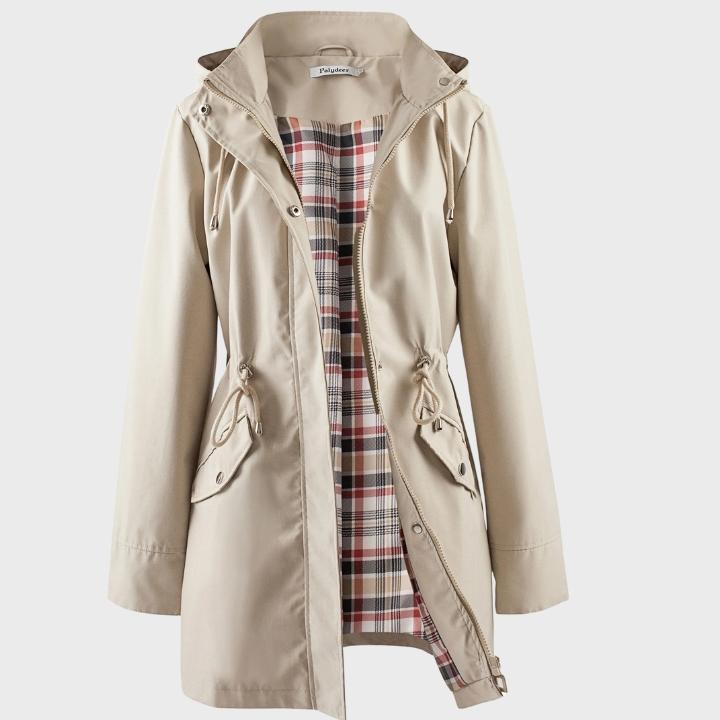 Women’s Hooded Zip-Up Trench Coat