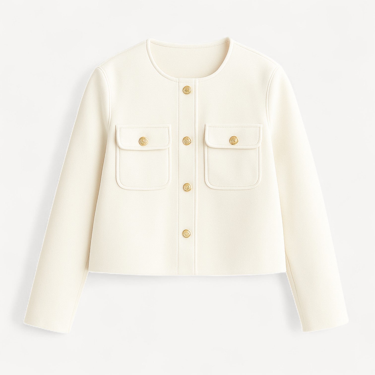 Gold Button Short Blazer