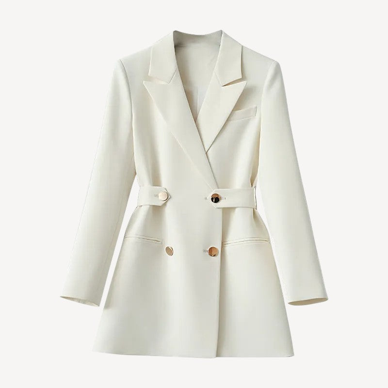 Double-Breasted Longline Blazer