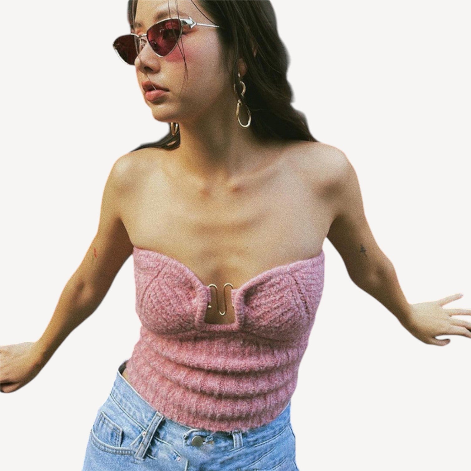 Strapless Knit Party Top