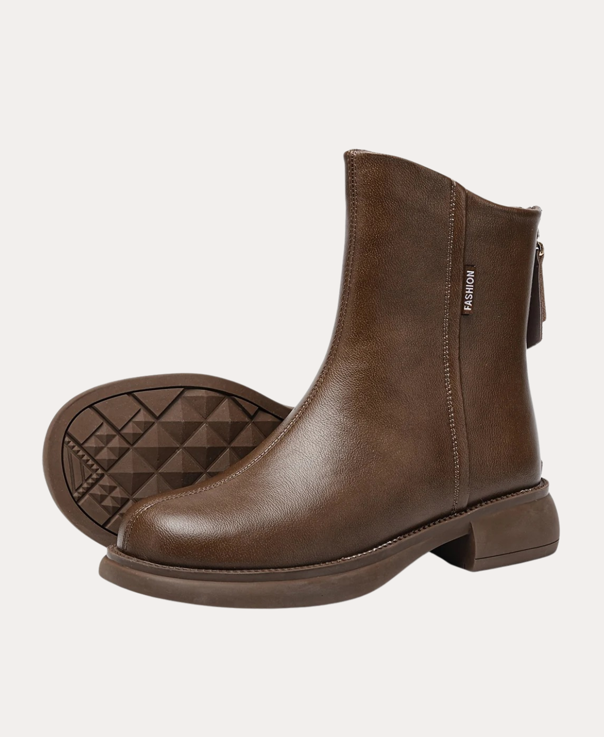 Women’s Leather Ankle Boots Zip