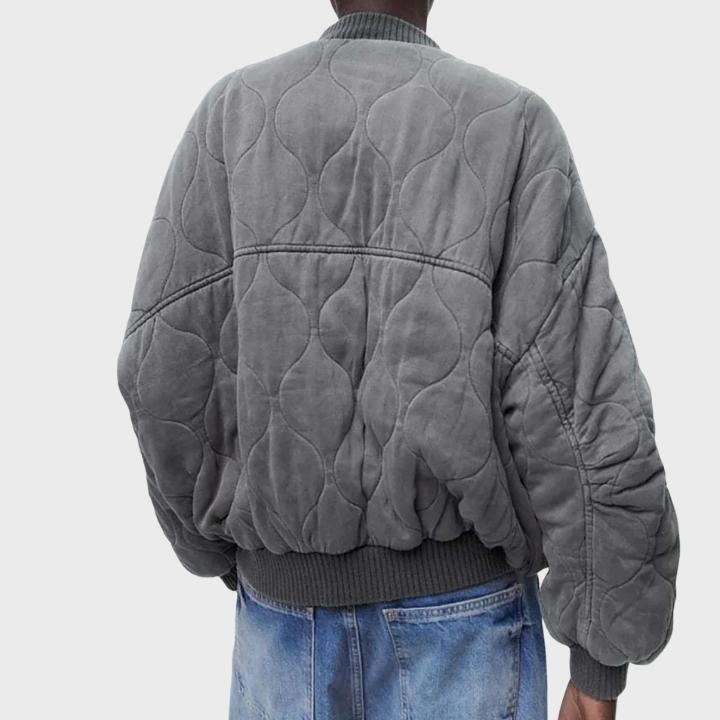 Women's Oversized Quilted Bomber Jacket