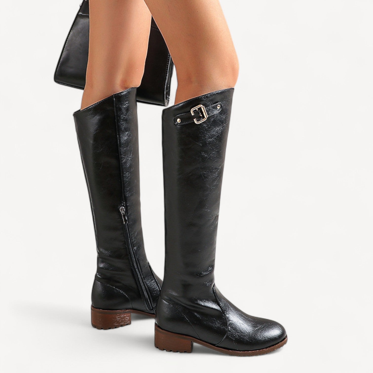Low Heel Knee Boots