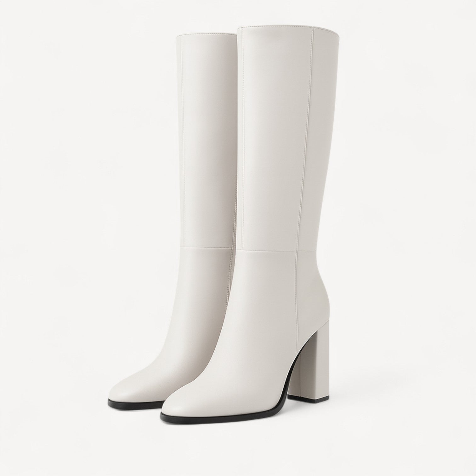 Davies | Women’s Knee High Leather Boots with Zipper