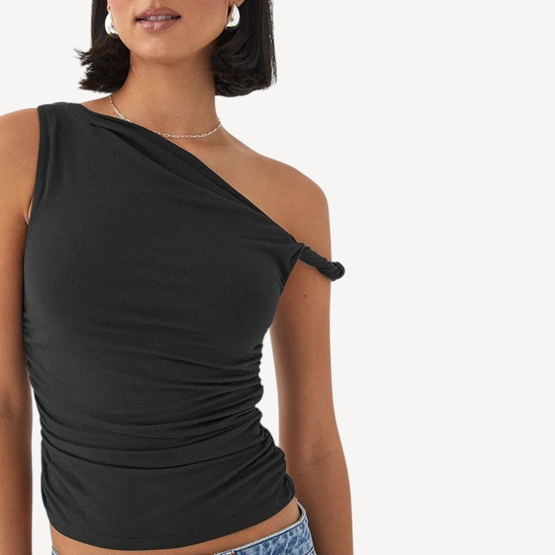 One Shoulder Twist Top