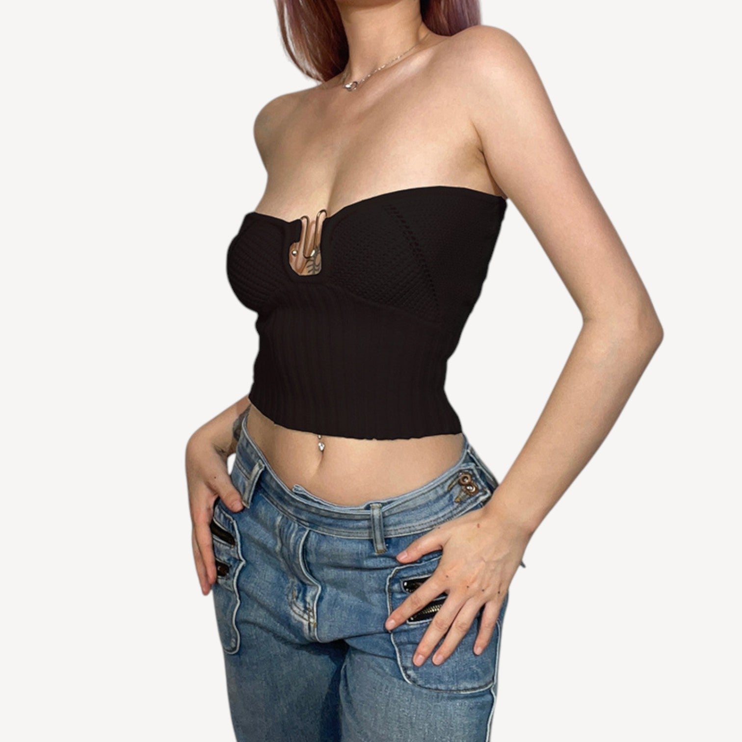 Strapless Knit Party Top