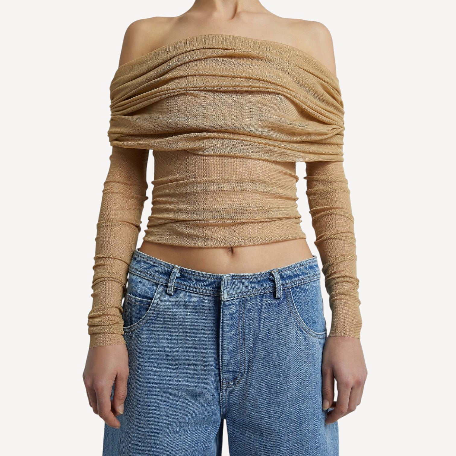 Long Sleeve Mesh Top