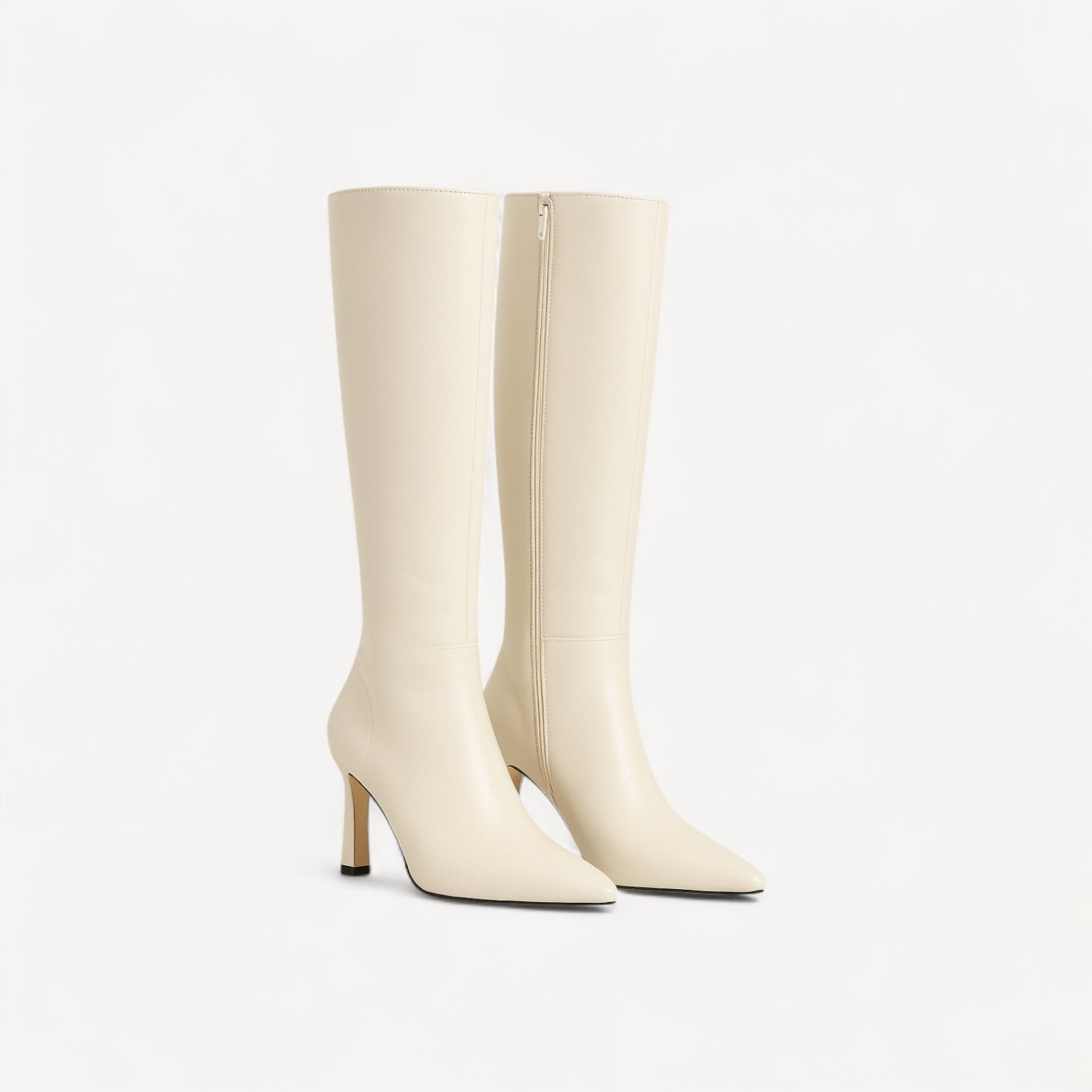 High Heel Leather Boots