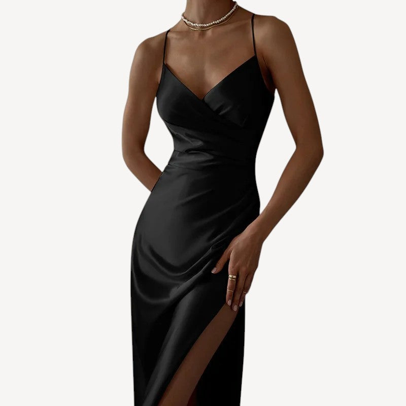 Satin Spaghetti Strap Dress