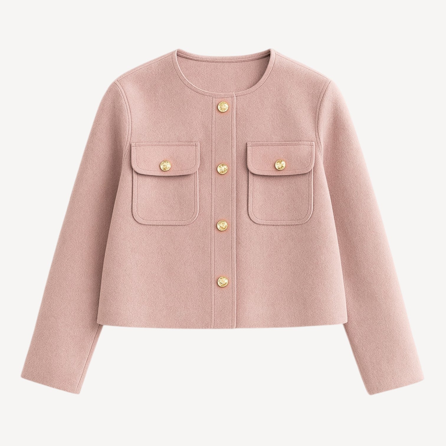 Gold Button Short Blazer