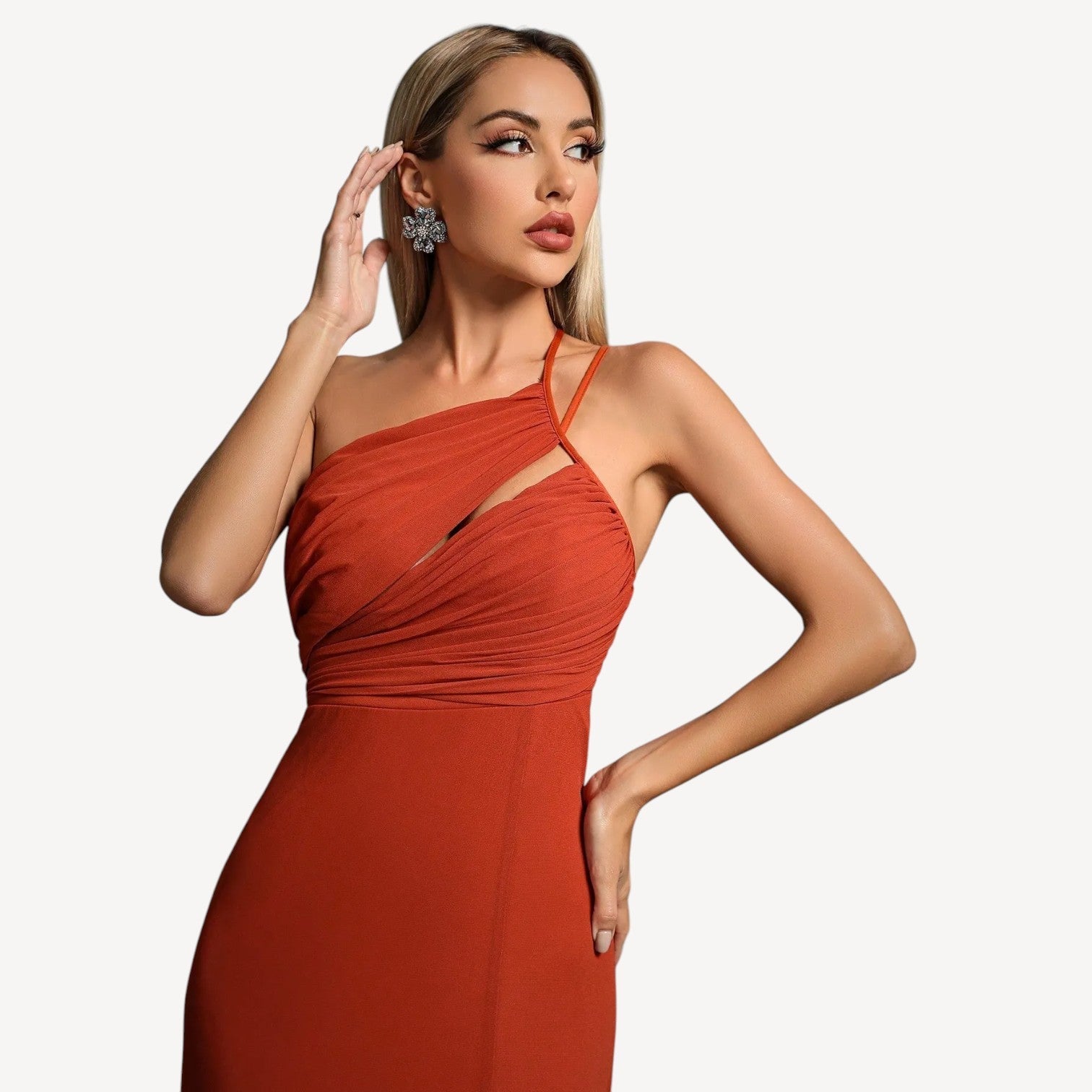 One Shoulder Cutout Dress
