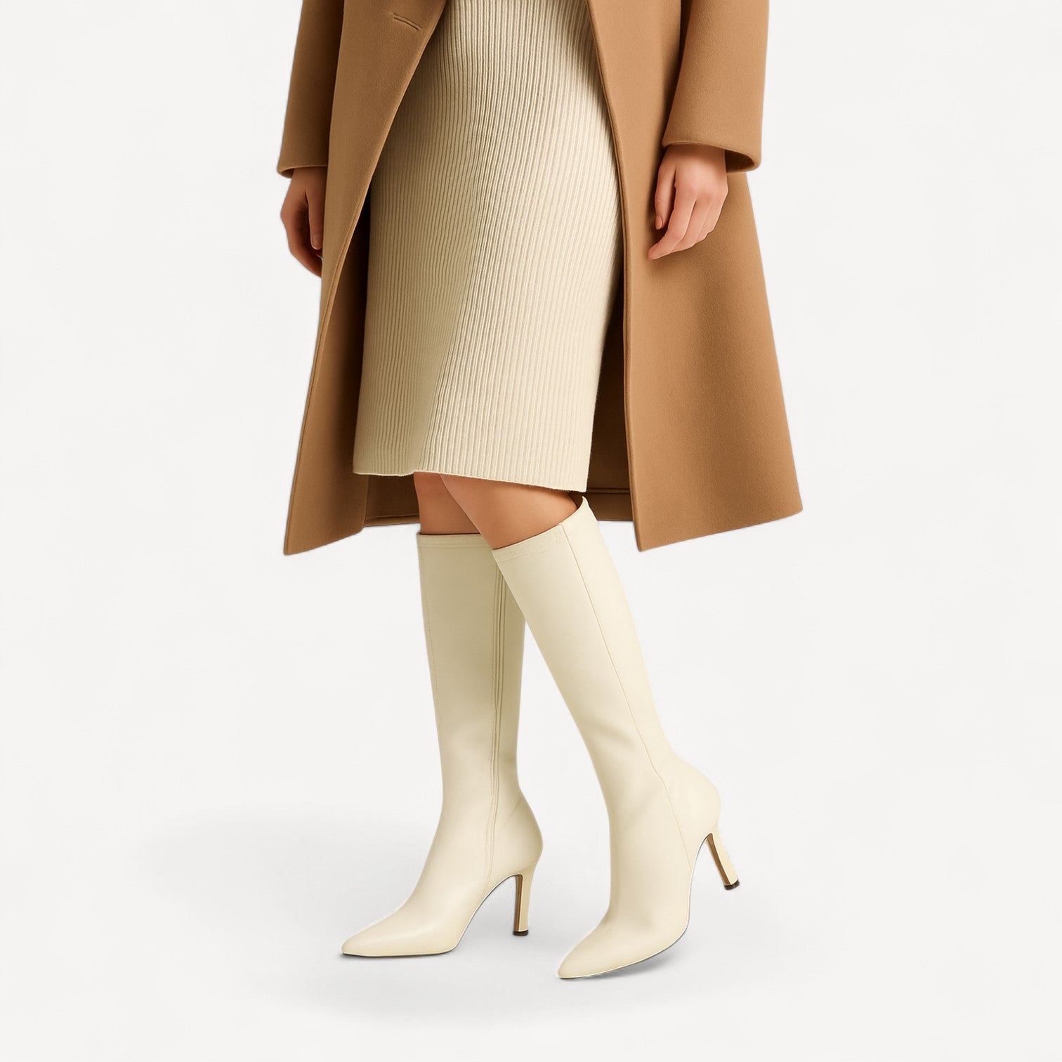 High Heel Leather Boots