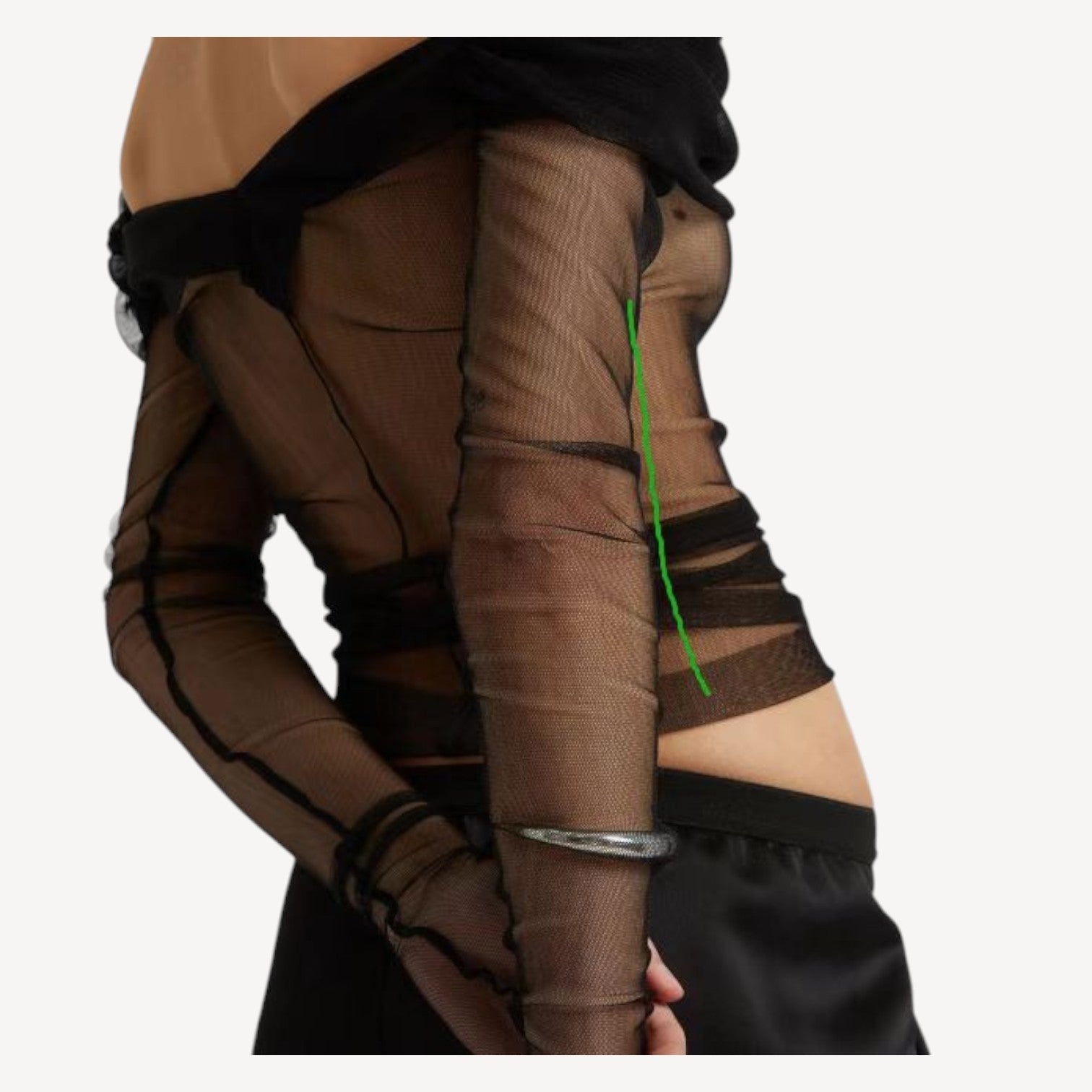 Long Sleeve Mesh Top