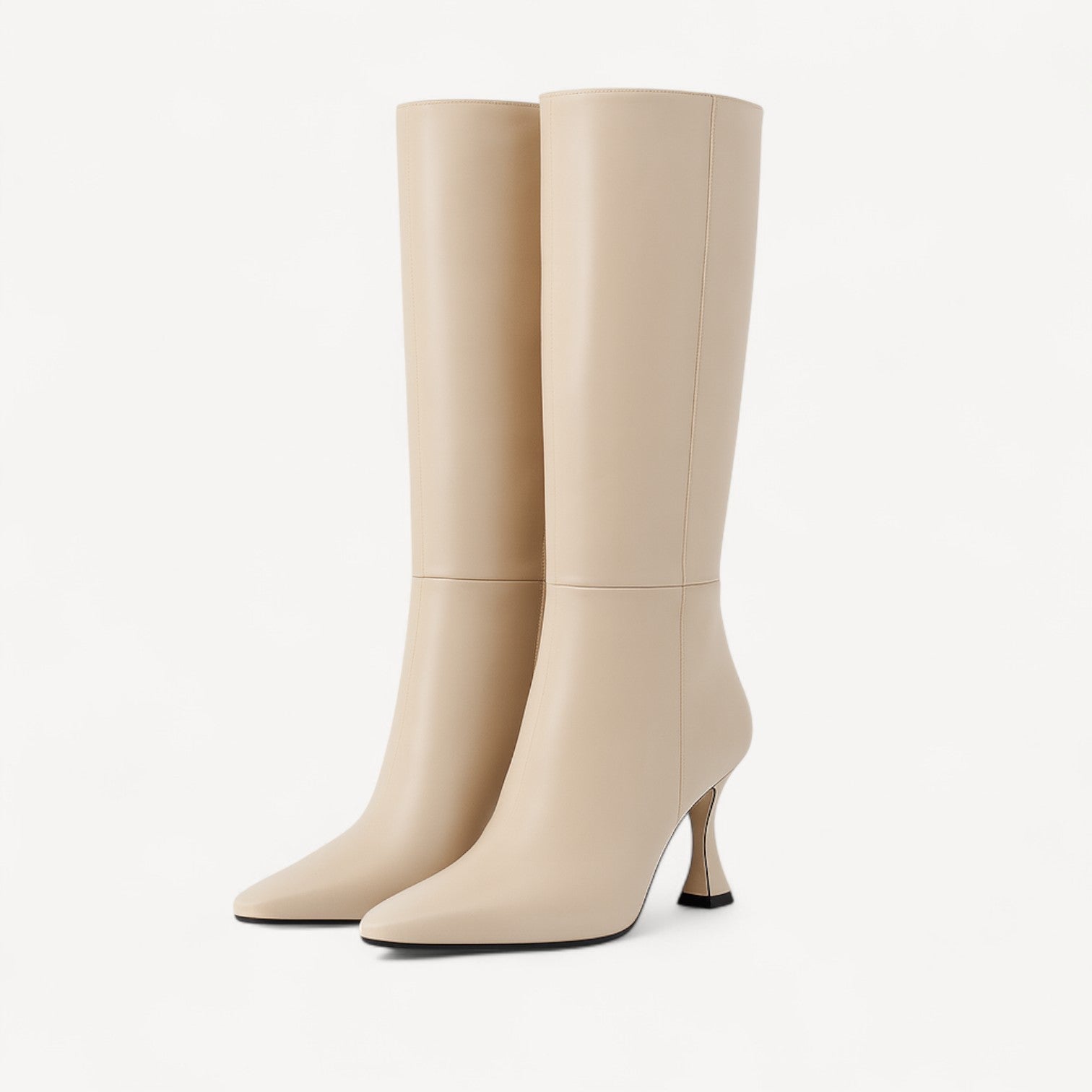 Sculpted Heel Knee Boots