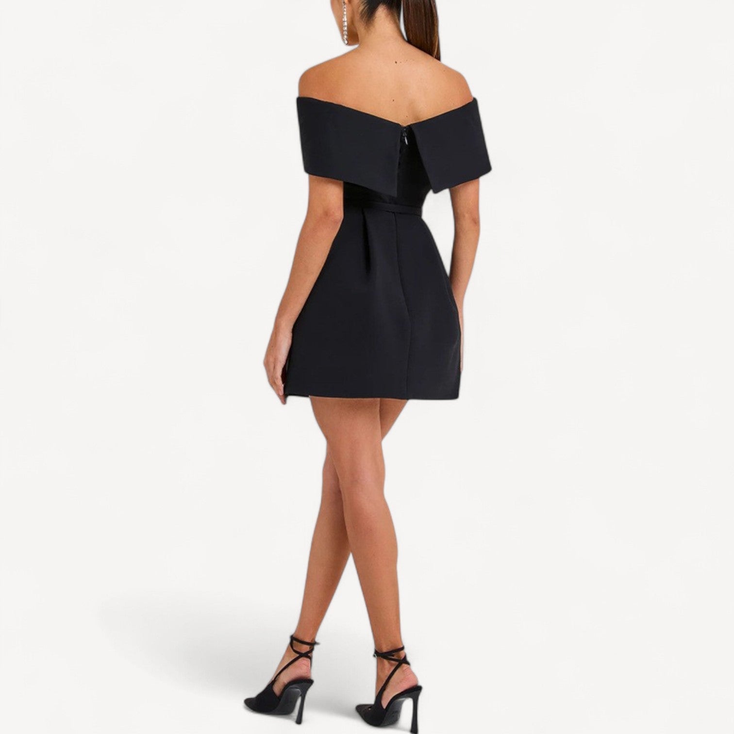 Off Shoulder Belted Mini