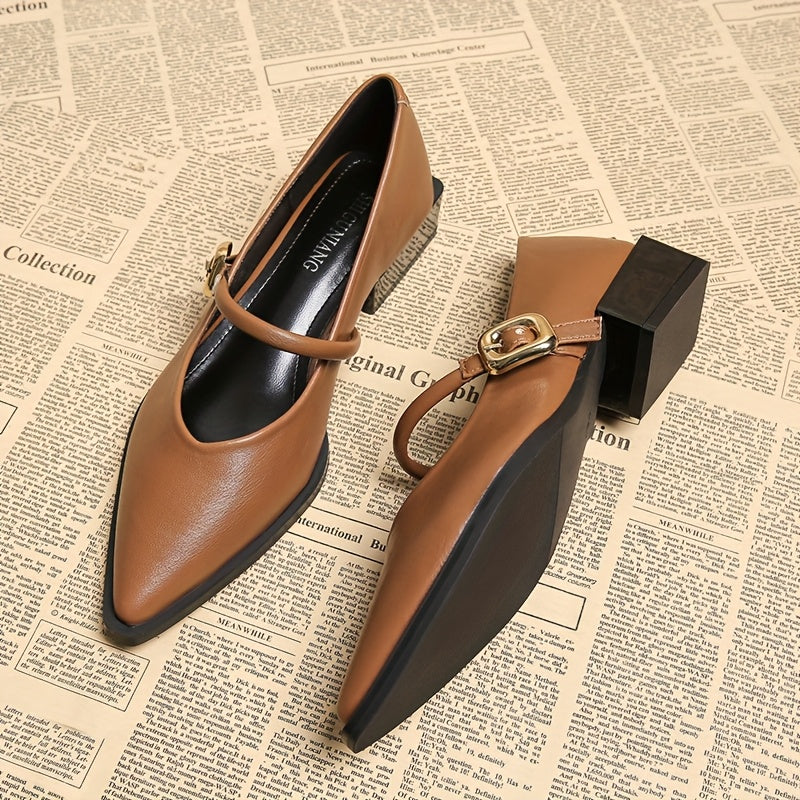 AMELINE™ French Pointed-Toe Mary Janes