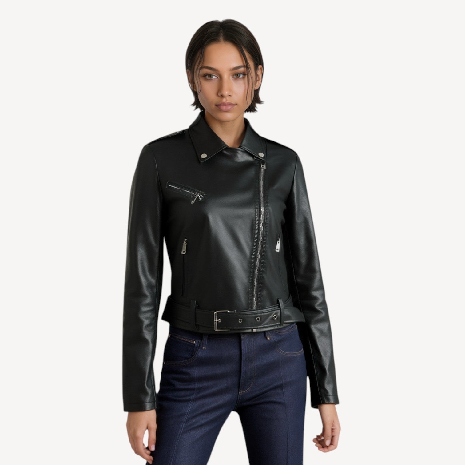 Women’s Vegan Biker Jacket