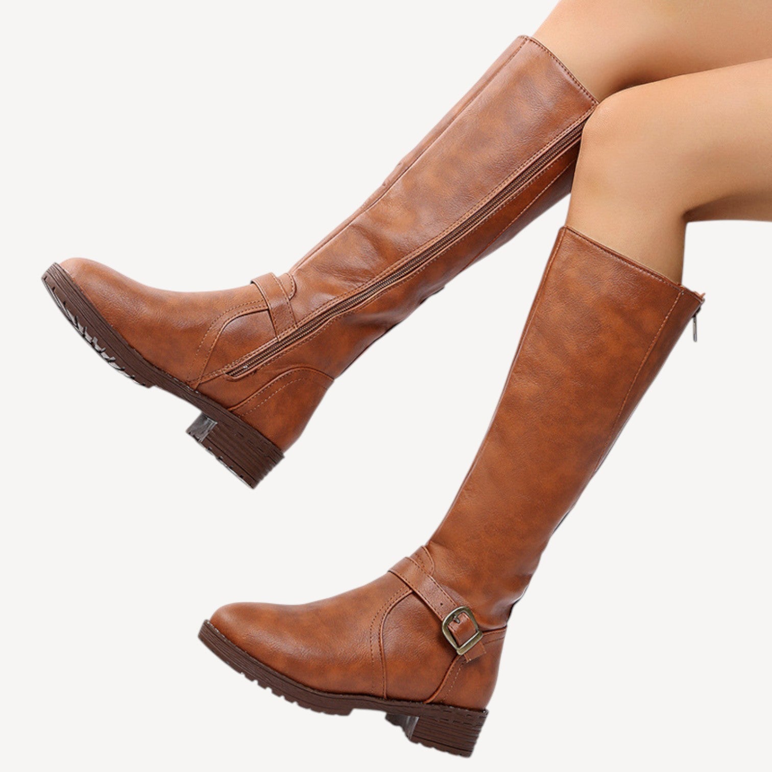 Knee High Buckle Boots