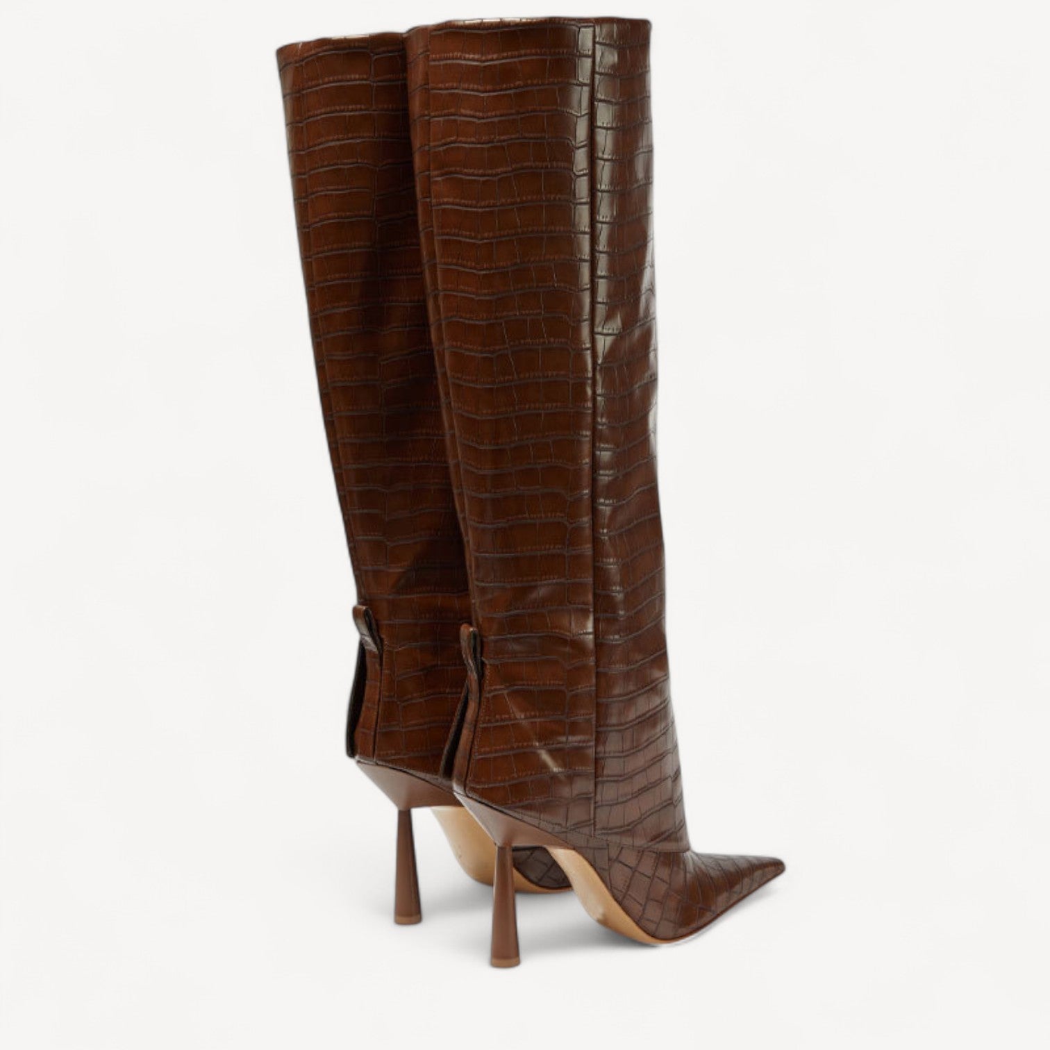 Vegan Croc Stiletto Boots