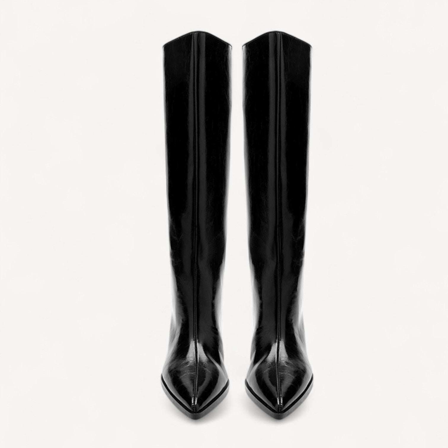 Black Pointed Knee Boots