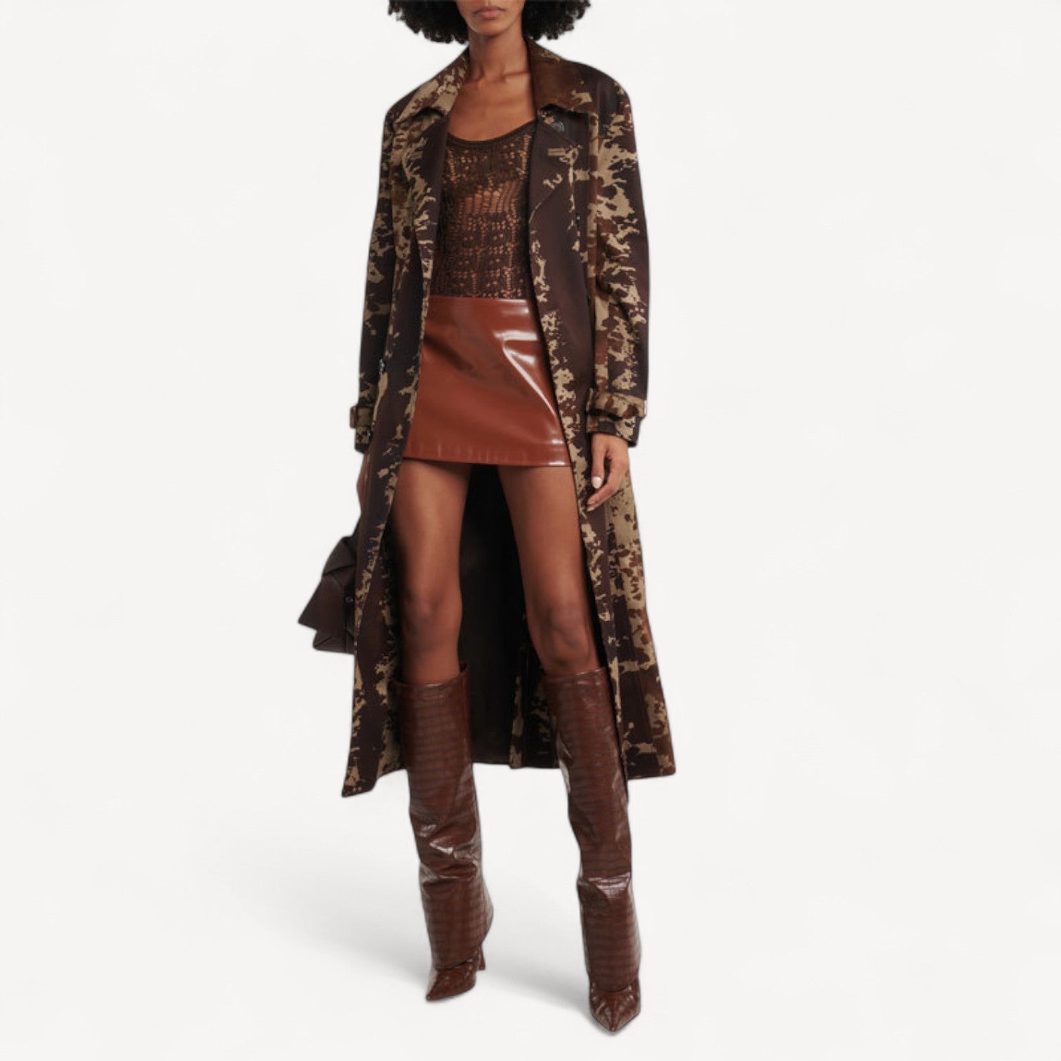 Vegan Croc Stiletto Boots