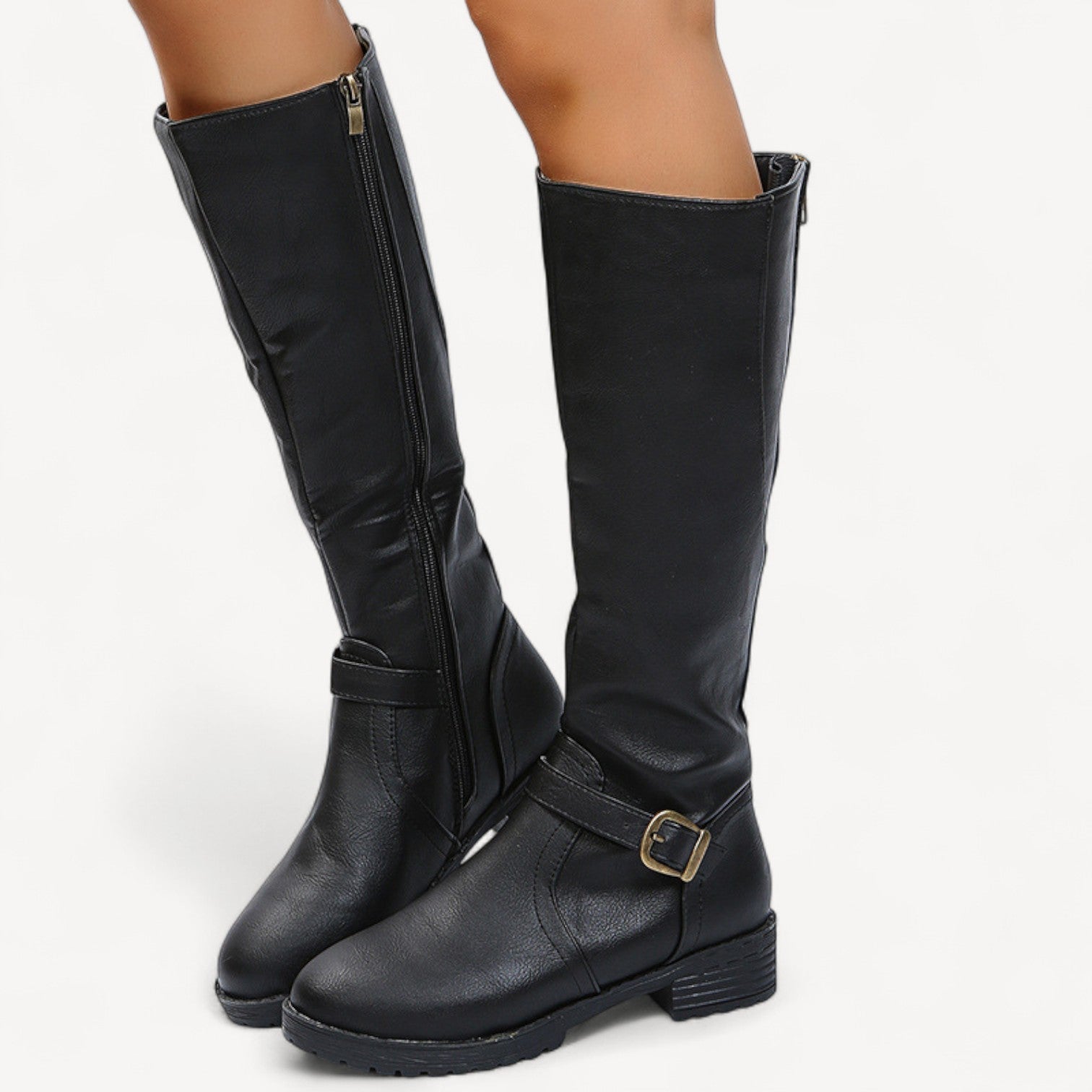 Knee High Buckle Boots