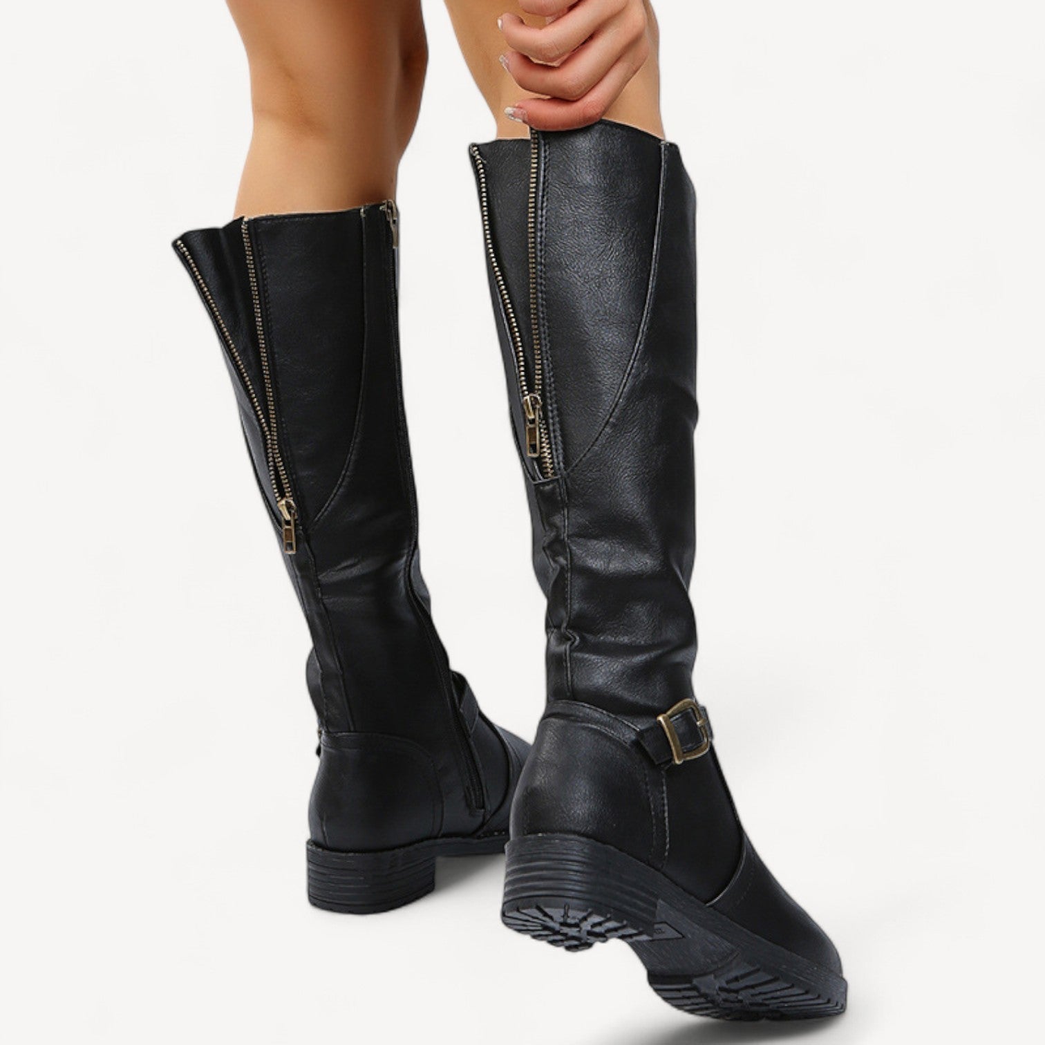 Knee High Buckle Boots