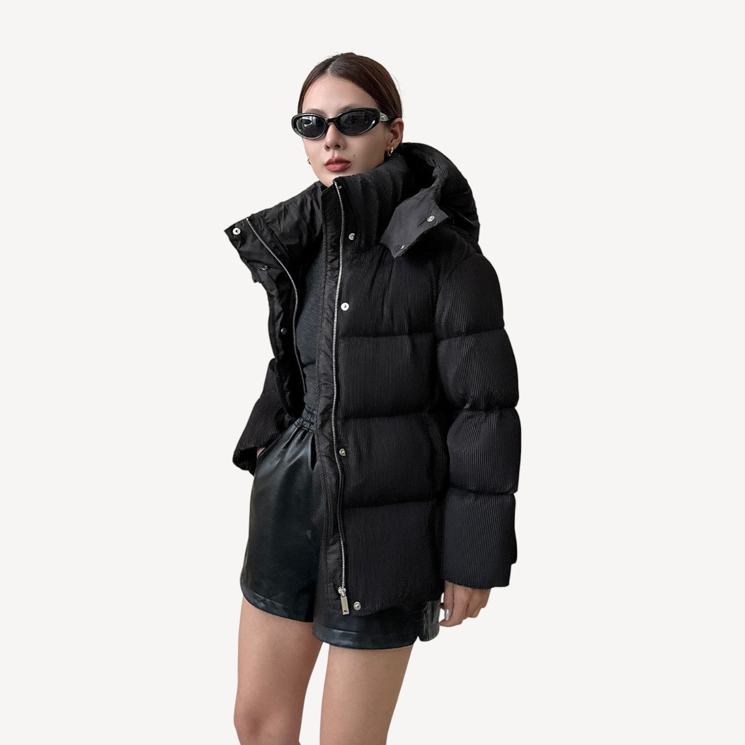 Belted Long Puffer Coat