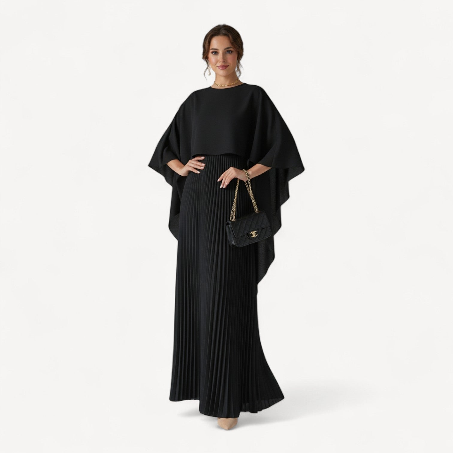 Batwing Sleeve Maxi Dress