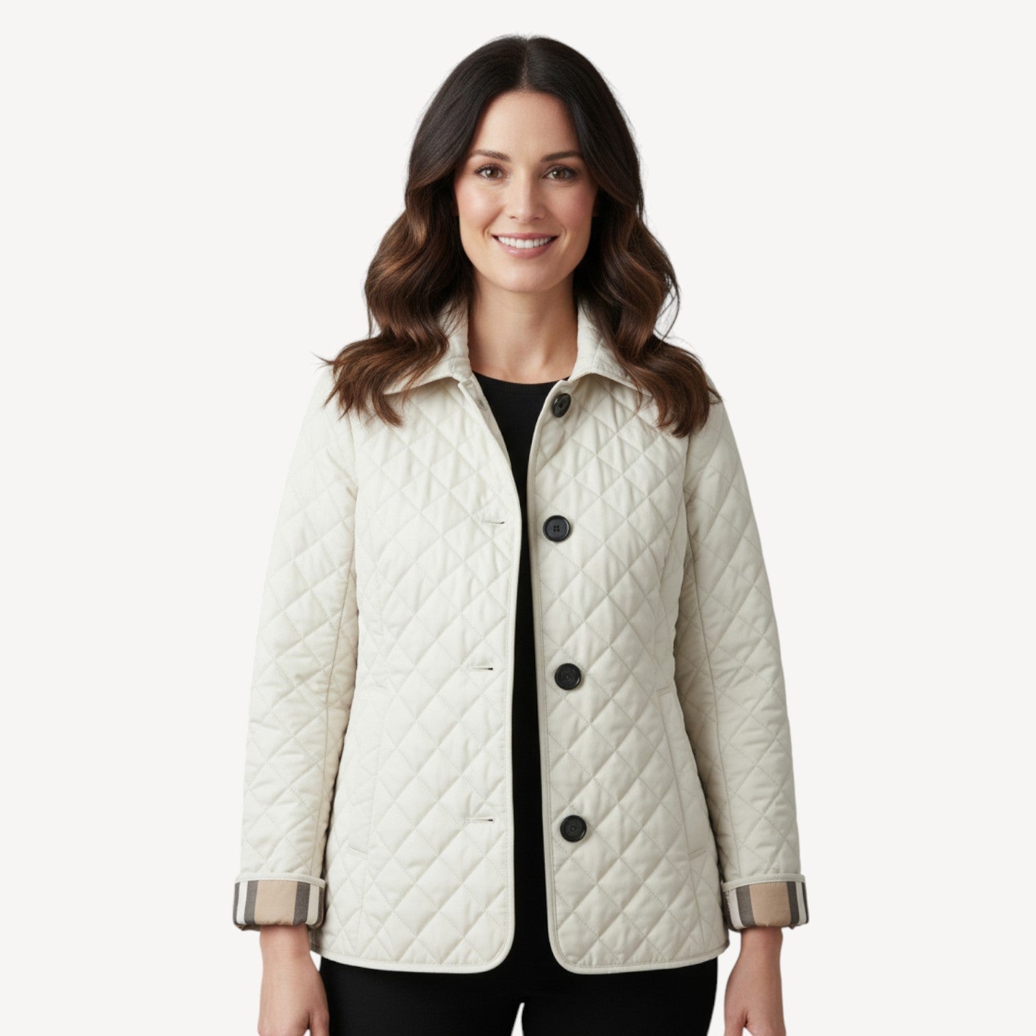 Lightweight Diamond Stitch Coat