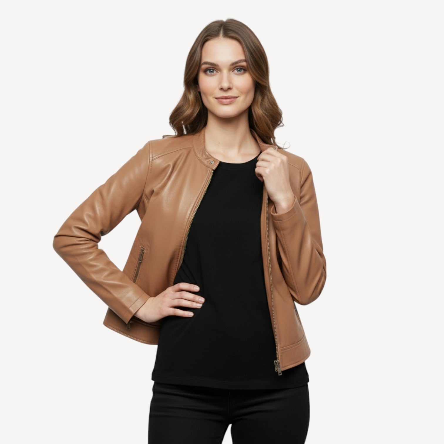 Classic Faux Leather Jacket