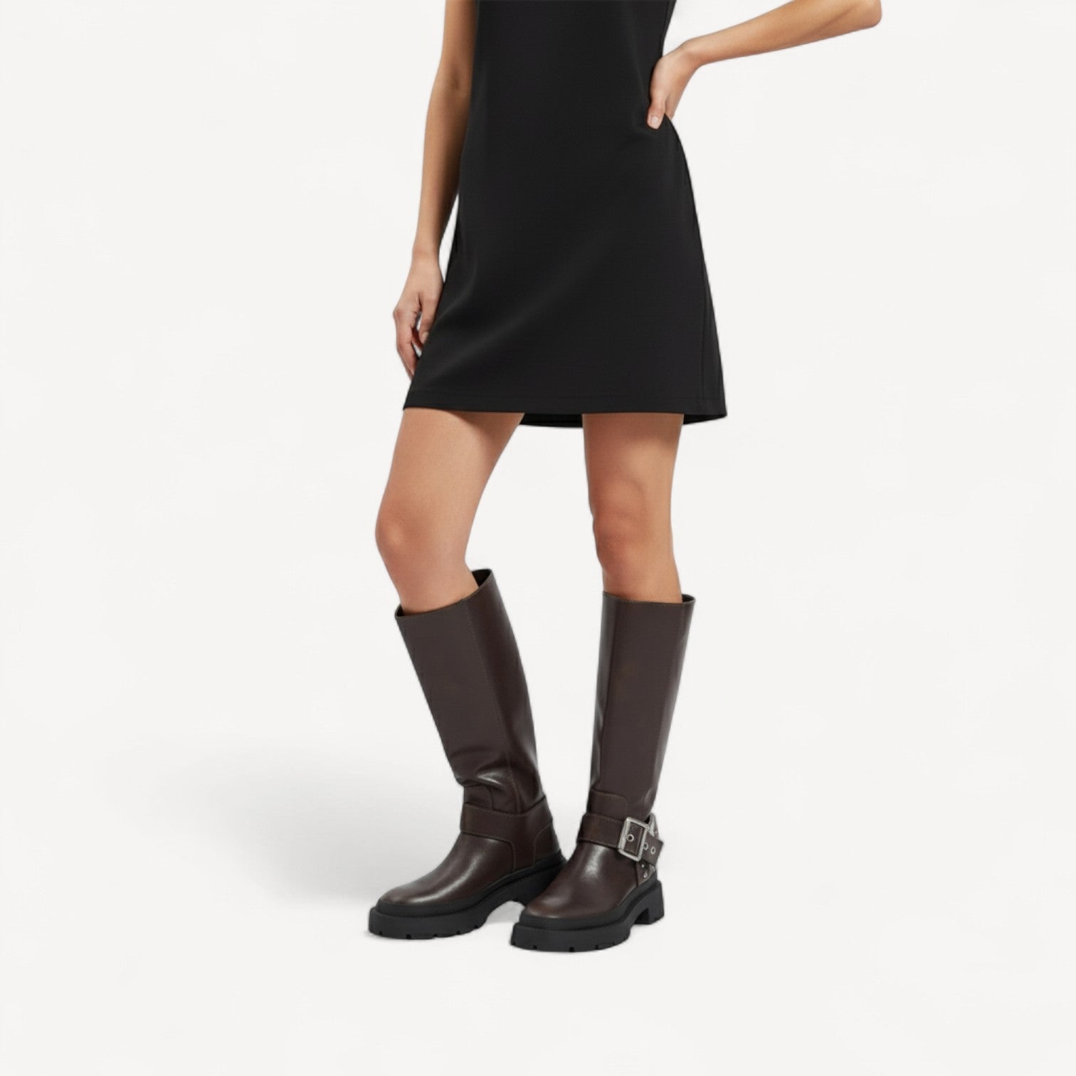 Chunky Flat Riding Boots