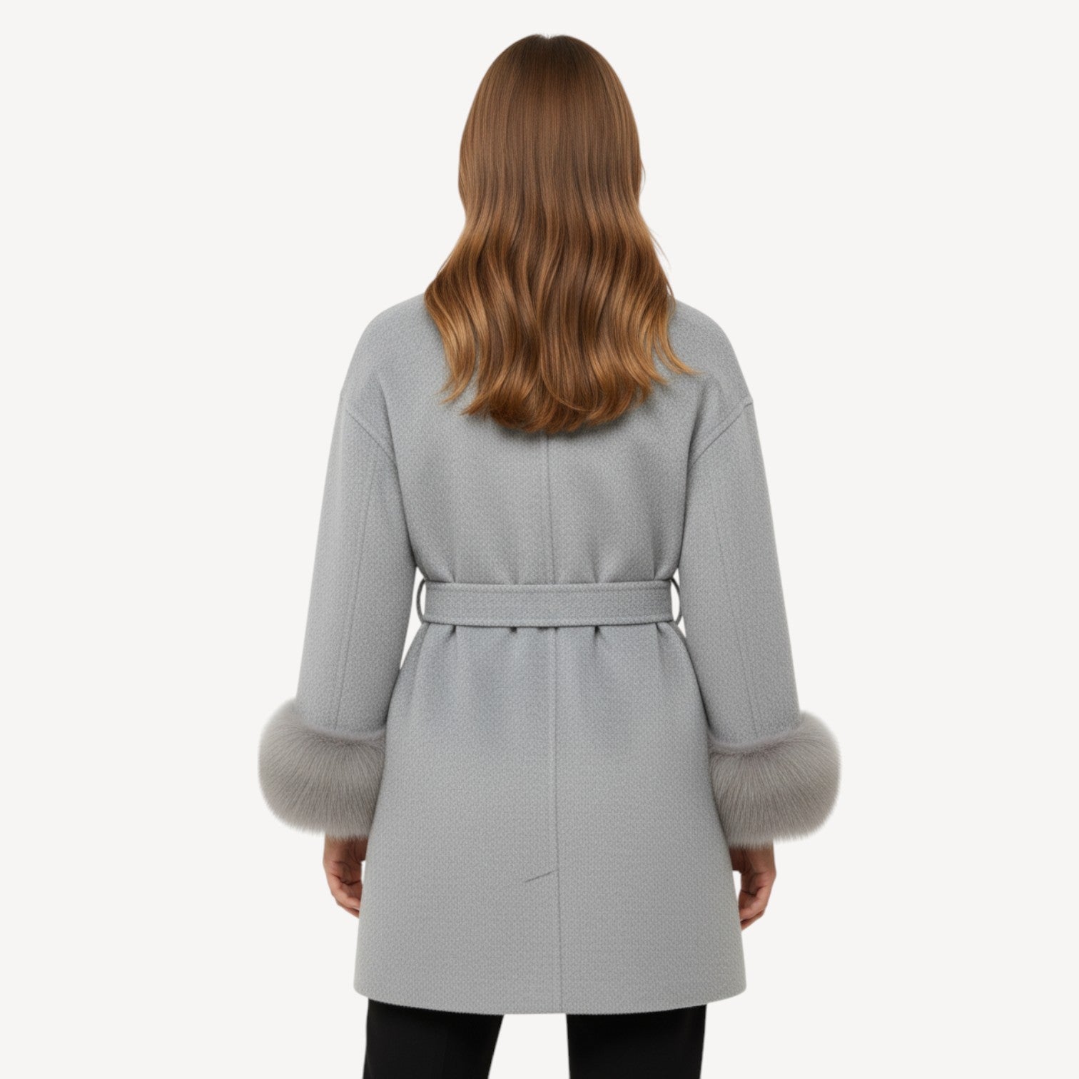 Belted Faux Fur Jacket